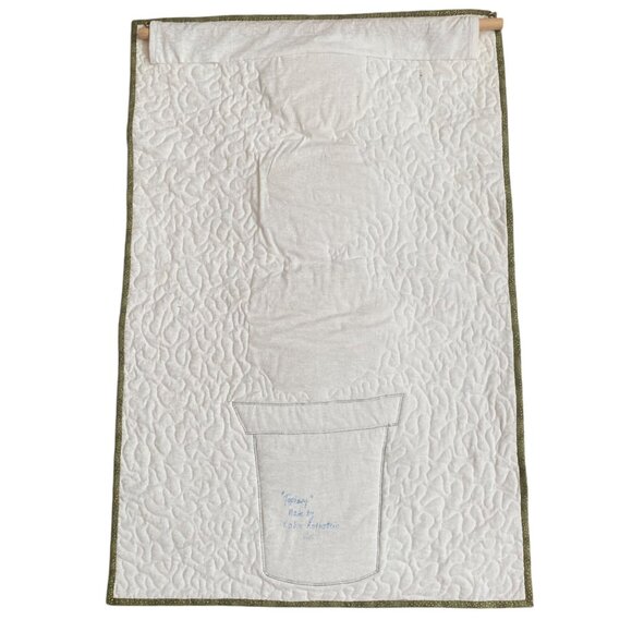 Christmas Quilted Wall Hanging 3D Red Flower Topiary Green Pot Robin Rothstein - Picture 2 of 5